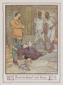 Ivanhoe için Sir Walter Scott tarafından yapılan çizim (renkli taş) by Charles Edmund Brock