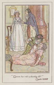 Jane Austen'den Anlam ve Duyarlılık için İllüstrasyon (renkli taş) by Charles Edmund Brock