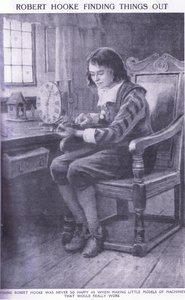 Robert Hooke bir şeyler buluyor by Charles Edmund Brock