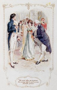 Sir William Lucas: "Bay Darcy, bu genç bayanı size çok arzu edilen bir eş (Elizabeth Bennet) olarak sunmama izin vermelisiniz", Jane Austen