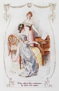 "Akşam yemeğinden sonra sefaletlerini düetlerle teselli ettiler", Jane Austen
