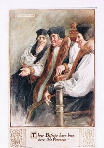 Bu öğleden sonra üç piskopos buradaydı. by Charles Edmund Brock