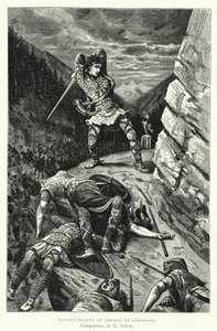 Roland Frappa Au Perron De Sardoine (gravür) by Charles Edouard Delort