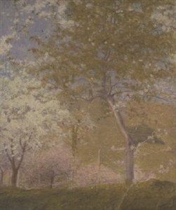 Vetheuil yakınlarındaki Seine Nehri üzerindeki meyve bahçeleri by Charles Edward Conder