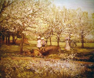 Orchard (tuval üzerine yağlı boya) by Charles Edward Conder