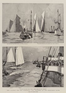 Amerika Kupası Yarışması, Kararsız Yarışlarda Eskizler by Charles Edward Dixon