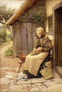 İnce Tüylü Bir Arkadaş (kağıt üzerinde w/c) by Charles Edward Wilson