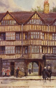 Staples Inn, Holborn Girişi, Londra by Charles Edwin Flower