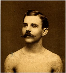 Frank Howard dövmeli adam, c.1900 (kabin kartı)