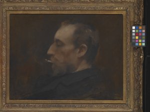 Bir Adamın Portresi (ahşap üzerine yağlıboya) by Charles Emile Auguste Carolus-Duran