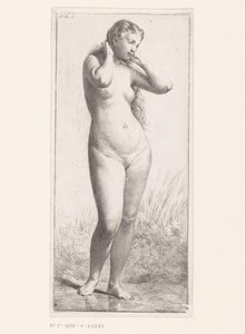 çıplak kadın by Charles Emile Jacque (attributed to)