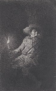 Mağaradaki Bir Adam, 1842. by Charles Emile Jacque