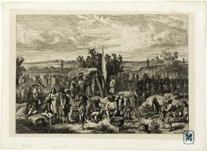 Kraliyetçi Bir Kamp by Charles Emile Jacque