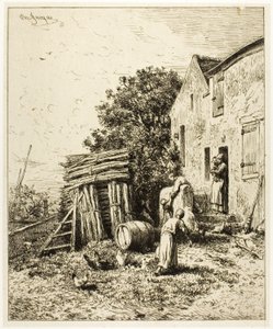 Rustik Bir Konut by Charles Emile Jacque