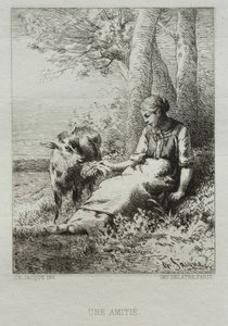 Alaka. by Charles Emile Jacque