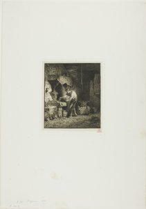Sola bakan demirci by Charles Emile Jacque