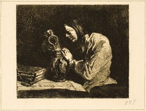 Bir Adamın Büstü by Charles Emile Jacque