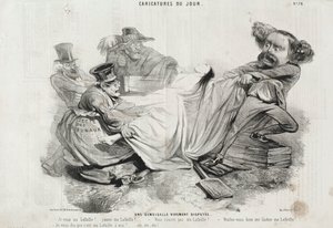 Günün Karikatürü: No. 78, Çok tartışılan genç bir bayan. by Charles Emile Jacque