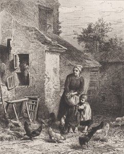 Avlunun Köşesi, 1864. by Charles Emile Jacque