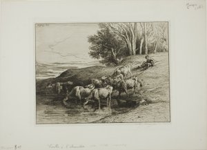 Sulama Yerindeki İnekler by Charles Emile Jacque