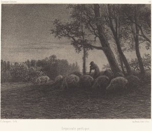 Crepuscule poetique (Şiirsel Alacakaranlık) by Charles Emile Jacque