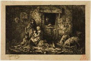 Çiftlik Evi Kapısı by Charles Emile Jacque