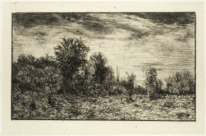 Bir Ormanın Kenarı, Bulutlu Gökyüzünün Altında by Charles Emile Jacque