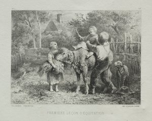 İlk Sürüş Dersi. by Charles Emile Jacque