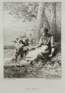 Dostluk by Charles Emile Jacque