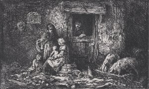 Çiftliğin Kapısı, ca. 1850. by Charles Emile Jacque