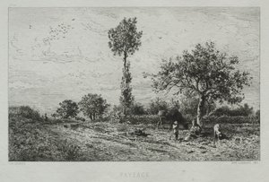 Manzara. by Charles Emile Jacque