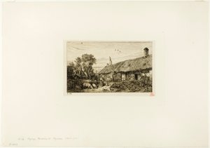 Köylü Evi ile Peyzaj by Charles Emile Jacque