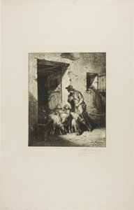 Koyunları Dışarı Bırakmak by Charles Emile Jacque