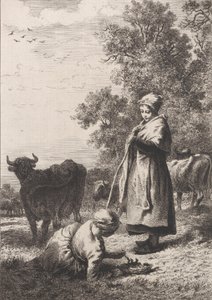 Küçük Sütçüler, 1864. by Charles Emile Jacque