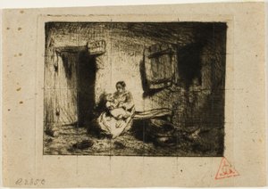 bakıcı by Charles Emile Jacque