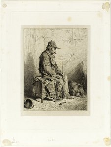 Organ Öğütücü by Charles Emile Jacque