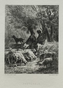 Pastoral by Charles Emile Jacque