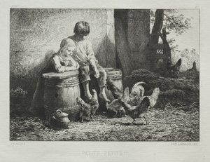 Küçük küçük by Charles Emile Jacque