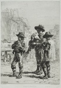 Pifferaris. by Charles Emile Jacque