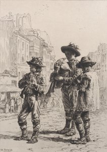 Pifferaris, 1864. by Charles Emile Jacque