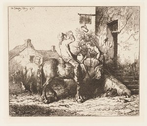 han kapısı by Charles Emile Jacque