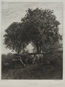 Dinlenme by Charles Emile Jacque