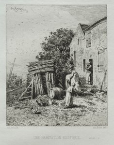 rustik ev by Charles Emile Jacque