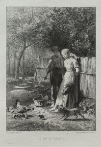 ilkbahar by Charles Emile Jacque