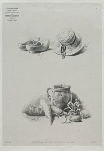 Natürmort by Charles Emile Jacque