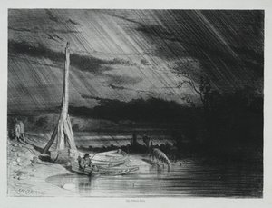 Balıkçı, Yağmurlu Hava, 1847. by Charles Emile Jacque