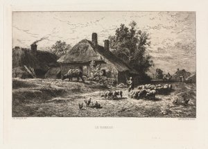 köy by Charles Emile Jacque