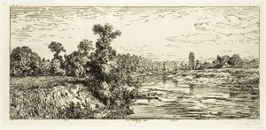 Aligre Adası, İki Tekne ile by Charles Emile Jacque