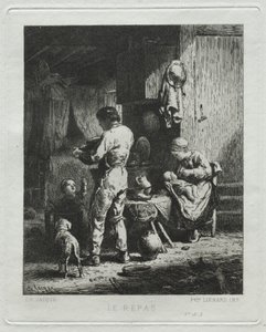yemek by Charles Emile Jacque