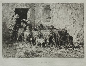 Geri dönüş by Charles Emile Jacque